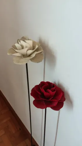 Kit 2 Rosas Para Enfeite Tok & Stok - Material Ferro