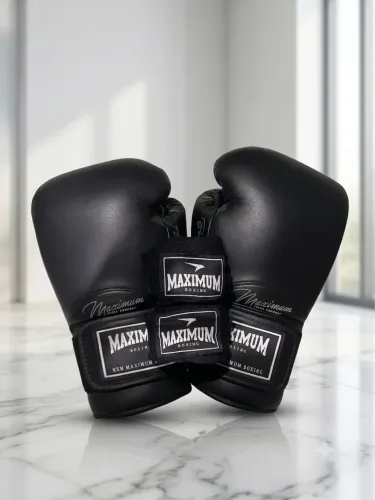 Kit de Boxe / Muay Thai Maximum 14oz - Luvas + Bandagens 5m (Excelente Estado)