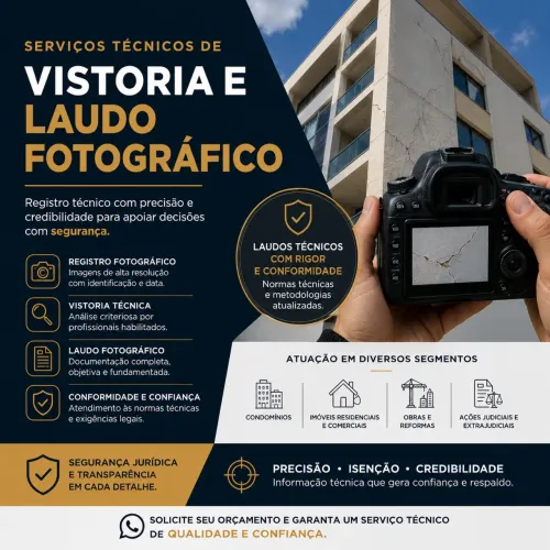 Vistoria Técnica de Imóveis com Relatório Fotográfico | Engenheiro Civil