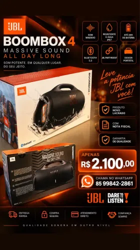 Boombox 4 preta lacrada 2100,00