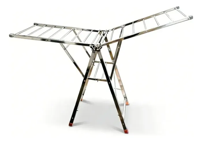 Varal de Chão c/ Abas Aço Inox 186cm x 95cm Aberto