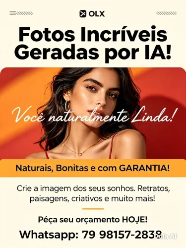 Geração de fotos naturais por IA - bonitas e com garantia