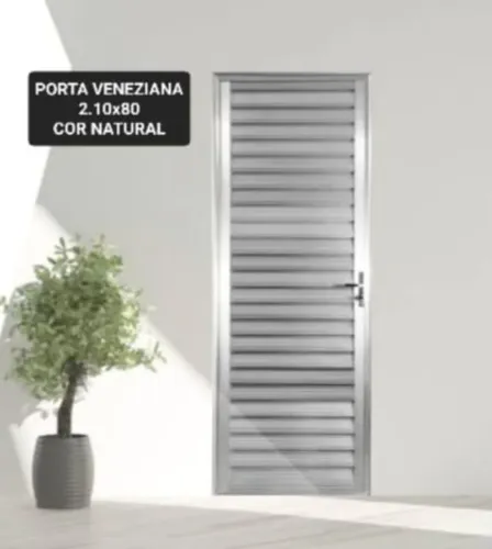 Porta de alumínio natural PRONTA ENTREGA
