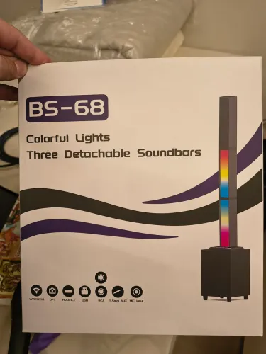 Caixa de Som Bluetooth Solus Party Mini BS-68 | Torre LED | USB | Auxiliar | Som Potente
