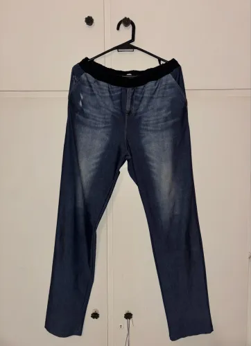 Calça Legging Jeans Fake Live! Tam M Cintura Alta Sem Costura Usada