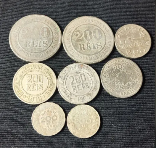 Lote completo de moedas antigas do