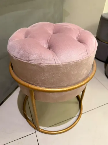 Puff Captone modelo argola luxo Rosê