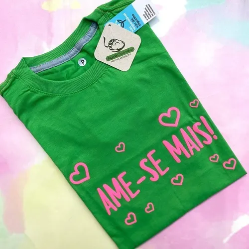 Camisas femininas Frases (T-shirt) Novas P