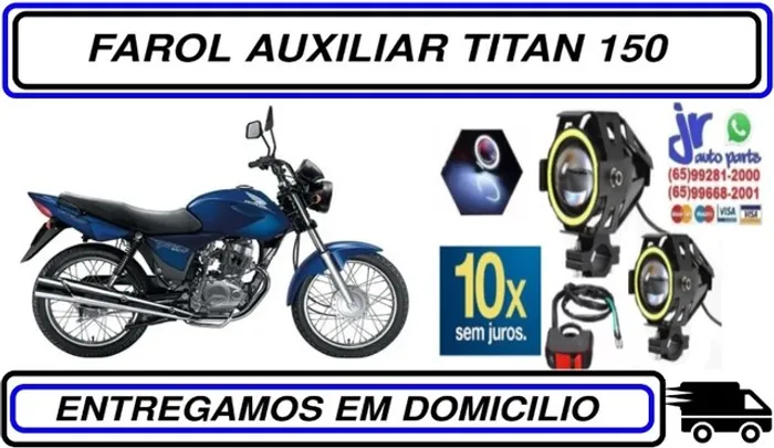 Par Farol de Milha Led Angel Eyes Titan 150 2004
