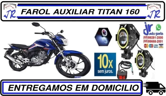 Par Farol de Milha Led Angel Eyes Titan 160 2018