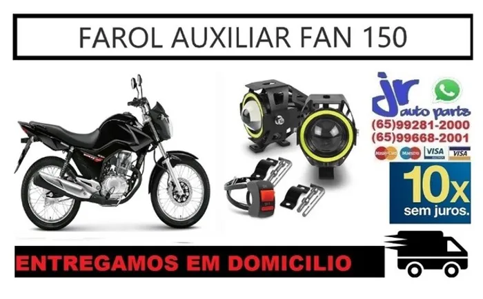 Par Farol de Milha LED Angel Eyes FAN 150 2014