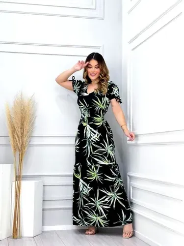 Vestidos longos suede atacado moda evangélica cristã(Garantimos cor e estampa)<br><br>