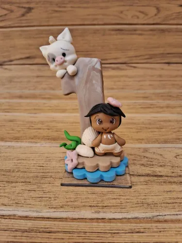 Vela decorada Moana Baby