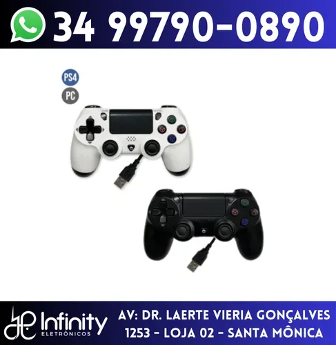 Controle USB Ps4 Computador Notebook Com Fio