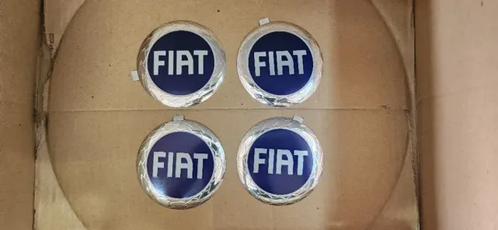 Jogo 4 Emblemas 90mm Fiat em Alumínio_Aceito Cartão