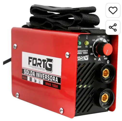 Máquina de solda inversora MMA 100A, 220v, FORTG, na embalagem lacrada