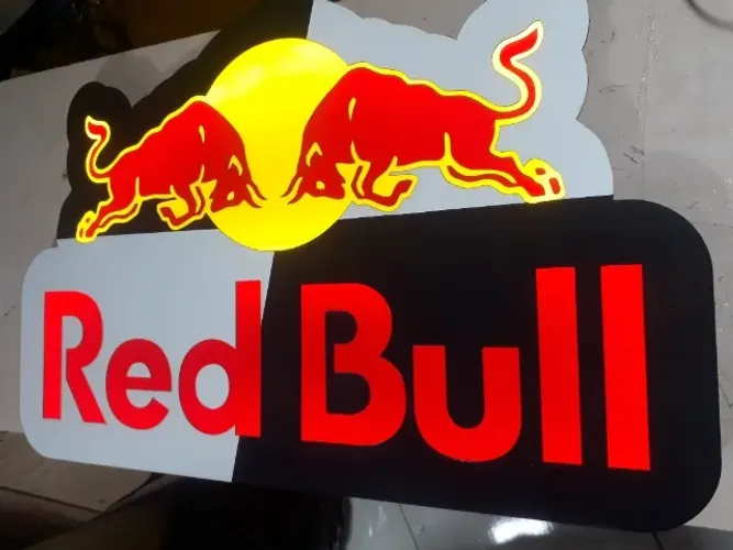 Redbull Luminoso 63 X 40 Em Acrílico 1 Ano De Garantia