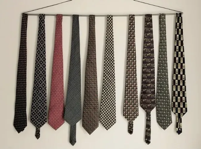 Lote Com 10 Gravatas Vintage, em Cetim 100 % poliéster, made in Korea,  City Noble, Canda