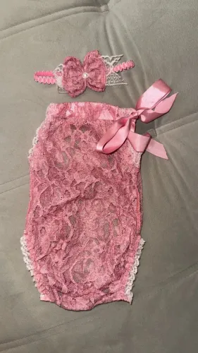 Roupa Newborn menina + Headband Fotografia