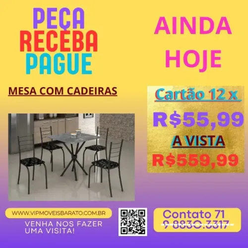 Mesa Com Cadeiras Top|Atacado Varejo|Móveis Lindo para sua residência