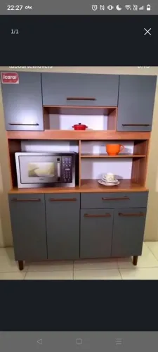 Armário Cozinha Cor Tendência 100% MDF 