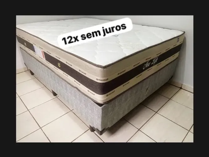 Cama box colchão gigante novo