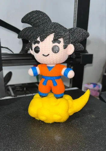 Goku em 3d versão crochê