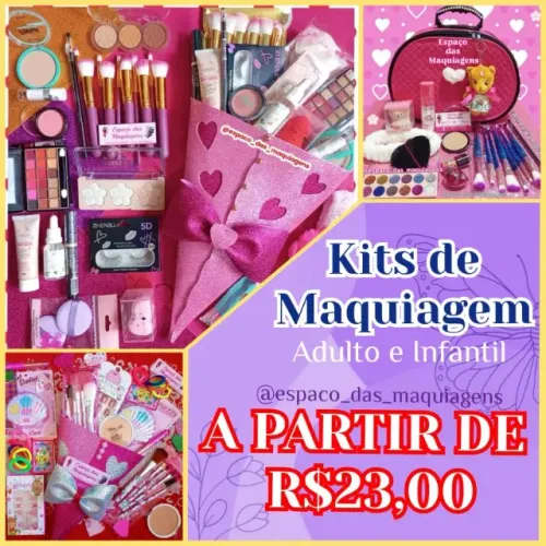 Kit de Maquiagem Adulto e Infantil a partir de 23,00