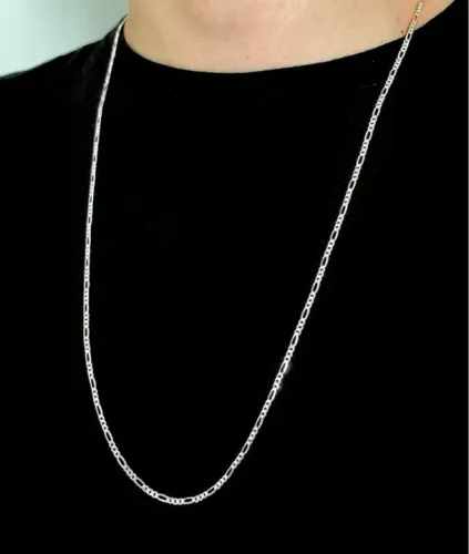 Corrente Prata 3x1 60cm  