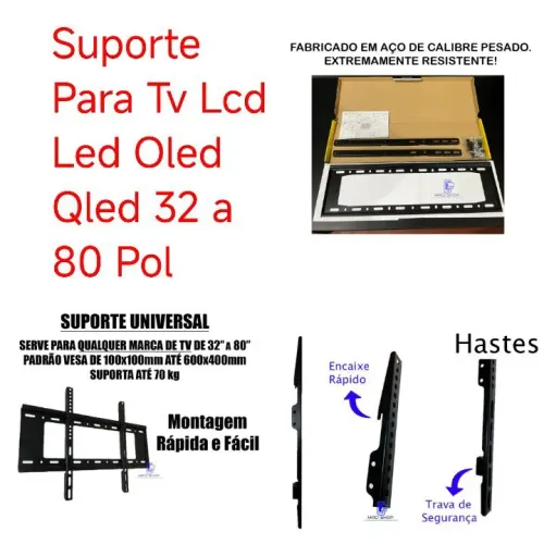 Suporte para TV LCD/LED/OLED/QLED 32" a 80"