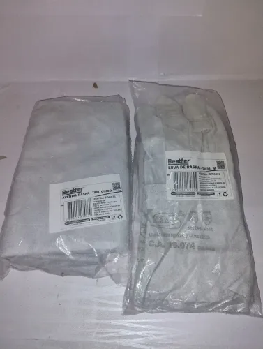Kit de proteção Bestfer - Luva e Avental de Raspa