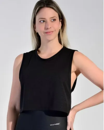 Blusa Regata Cropped fitness academia feminina M