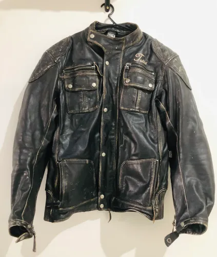 Jaqueta Tutto de Couro Masculina - Estilo Custom, Ótimo Estado!