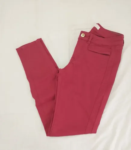 ZARA Calça Jeans Zara Skinny Vermelha