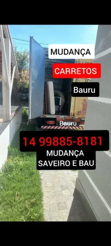 Carreto com saveiro mudança baú médio 