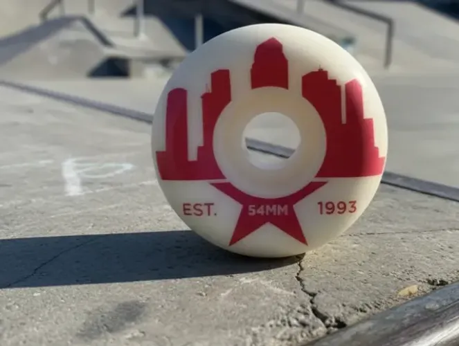 Rodas De Skate Spot Tampa (skatepark Of Tampa) 54 mm - Raridade Branco Vermelho