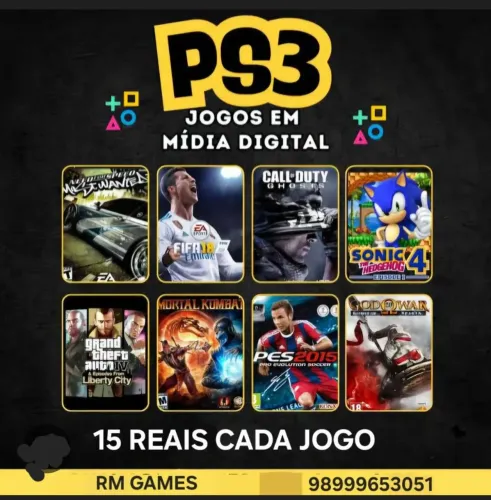 JOGOS PS3 - 15 Reais Cada
