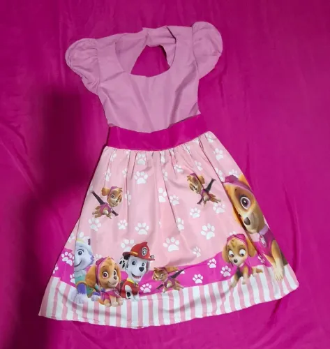 Lindo vestido infantil - Patrulha Canina