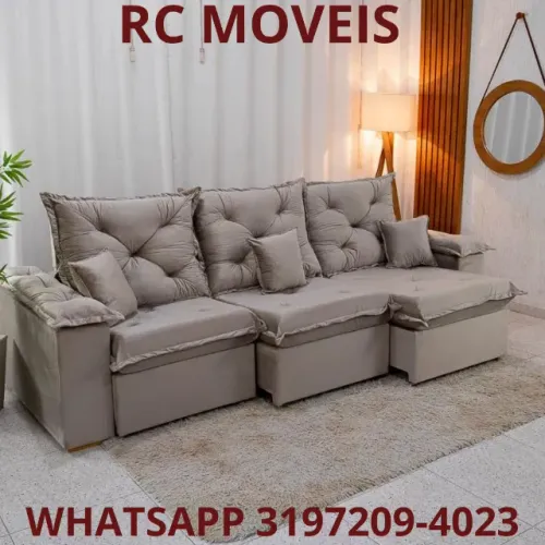 Sofá Londres 2,70m Retrátil e Reclinável - Luxo e Conforto