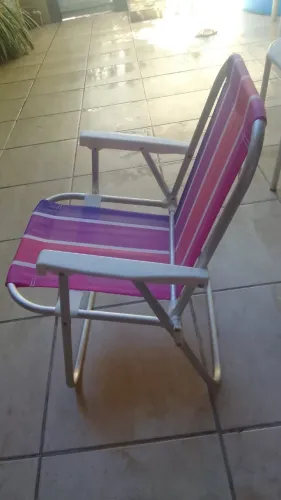 Cadeira de praia varanda alta + cooler 6l novo sem uso