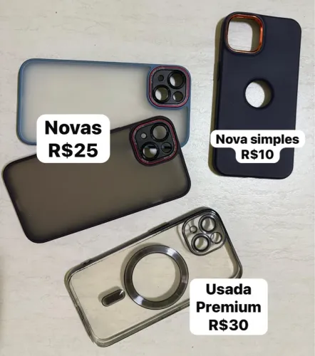 Capas para iPhone 13, 14, 15Novas e Usadas