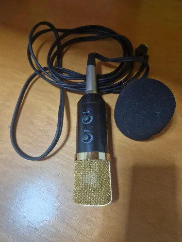 Microfone profissional com controle de volume e eco