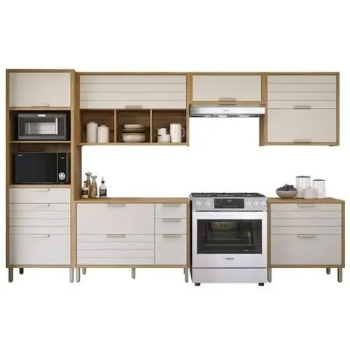 Armario de Cozinha 6 Peças com Torre Quente 2 Fornos 100% MDF (DIVIDE EM ATÉ 10x SEM JUROS