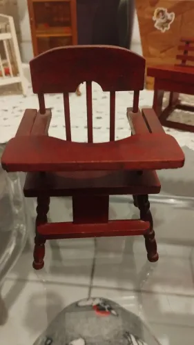 Cadeira de Bebê Miniatura Antiga - Colecionador