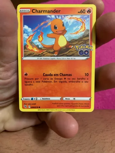 Carta Pokémon Charmander Português - Coleção Pokémon Go