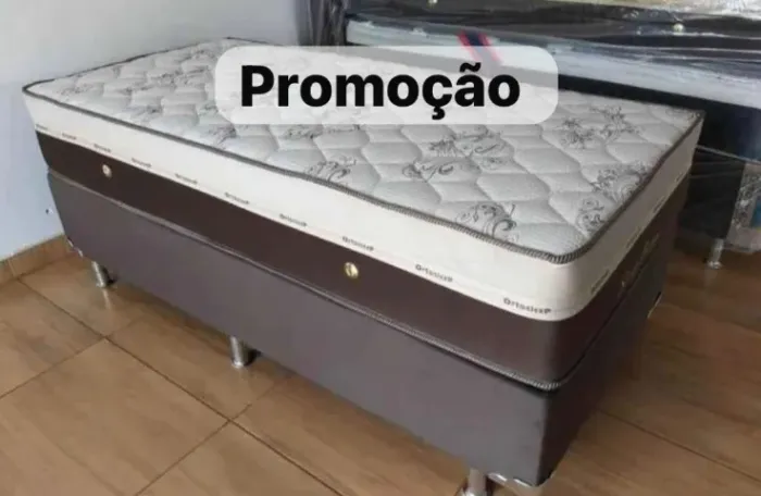 Cama box colchão e base solteiro