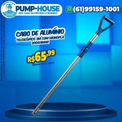 Cabo de Alumínio Telescópico 2M Com Monopla Sodramar