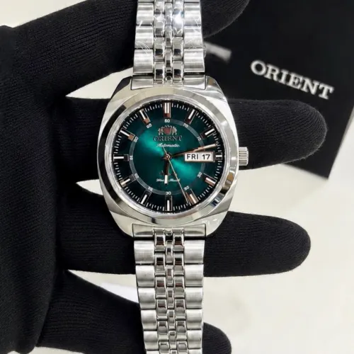 Relógio orient 3 estrelas heritage verde esmeralda
