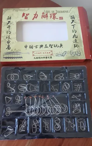 Kit 25 Quebra-Cabeças 3d - Metal - Completo - Na Caixa