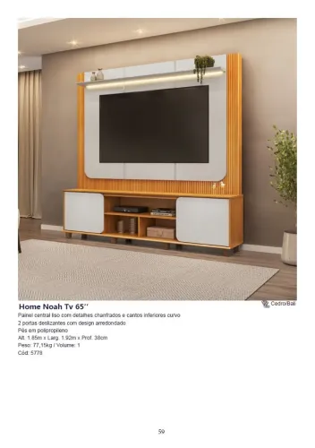 Home Maia tv 75 Altura:1.85 largura:1.92